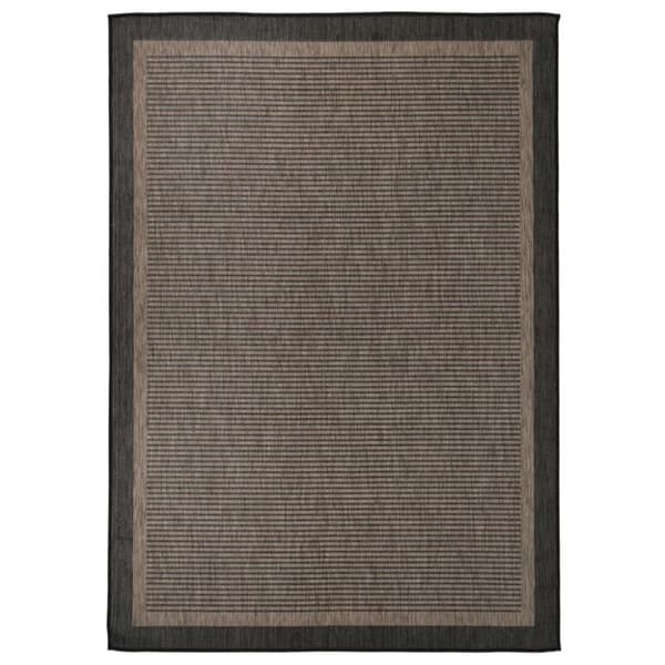 vidaXL fladvævet udendørstæppe 140x200 cm mørkebrun