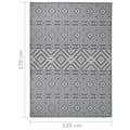 Pikkukuva 6 / 6: vidaXL Ulkomatto Flatweave 120x170 cm siniset raidat