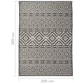 Pikkukuva 6 / 6: vidaXL Ulkomatto Flatweave 200x280 cm mustat raidat