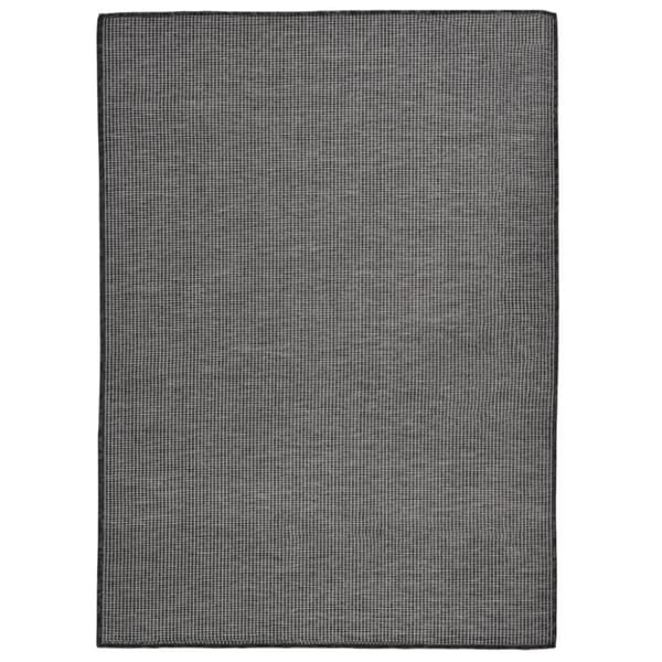 vidaXL Utendørs flatvevd teppe 200x280 cm grå