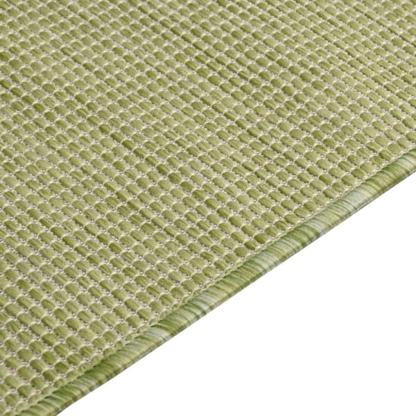 vidaXL Utendørs flatvevd teppe 140x200 cm grønn