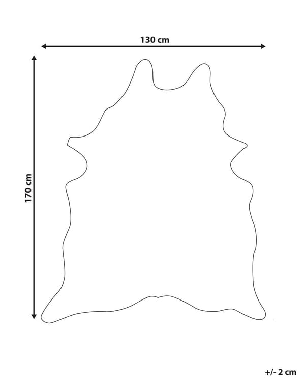 Gulvtæppe Sort og Hvid Kunstlæder 130 x 170 cm Moderne Pletter Koskind Løs Indendørs Rustik Udskåret til Stue Soveværelse Indretning Tilbehør