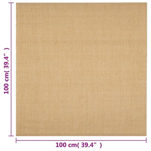vidaXL Matta naturlig sisal 100x100 cm