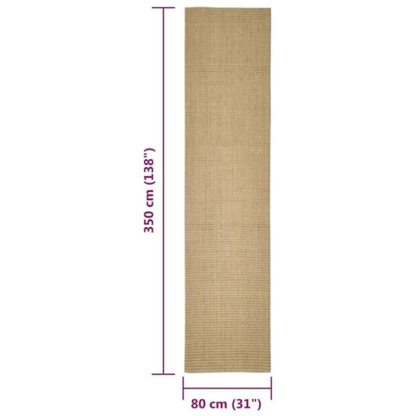 vidaXL Matto luonnollinen sisal 80x350 cm