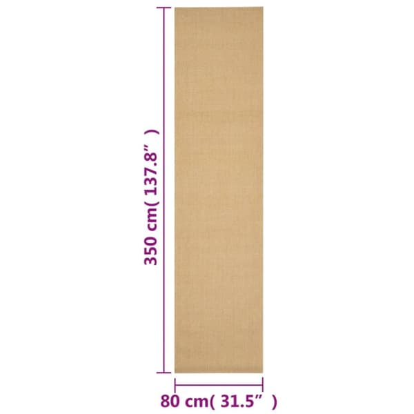 vidaXL Matto luonnollinen sisal 80x350 cm