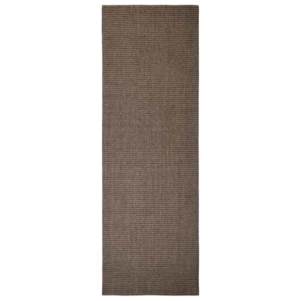 vidaXL Teppe naturlig sisal 66x200 cm brun