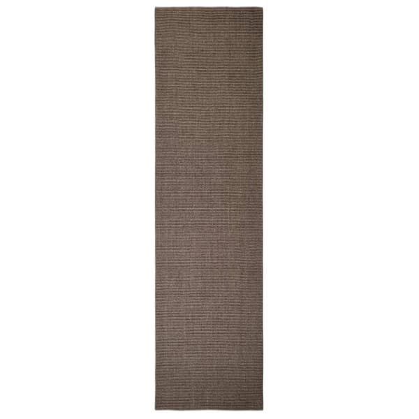 vidaXL Teppe naturlig sisal 66x250 cm brun