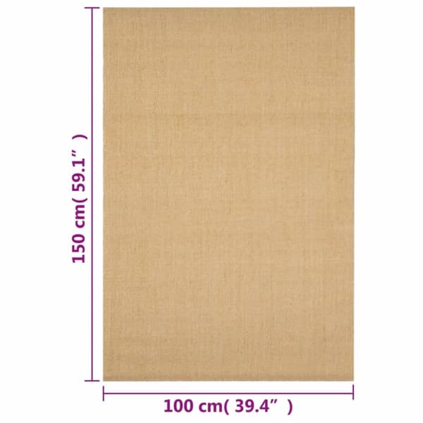 vidaXL Matta naturlig sisal 100x150 cm