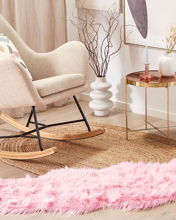 Smuk løber i imiteret fåreskind 60x180 cm Blød Glam Stue Soveværelse