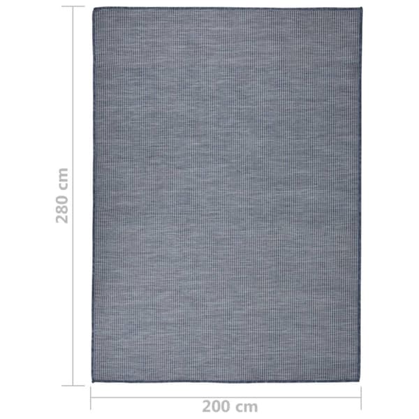vidaXL fladvævet udendørstæppe 200x280 cm blå