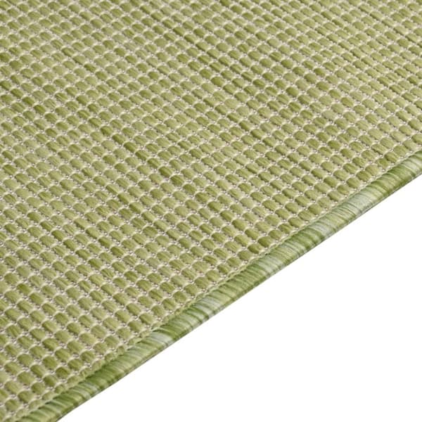 vidaXL Utendørs flatvevd teppe 200x280 cm grønn