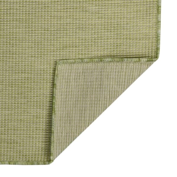 vidaXL Utendørs flatvevd teppe 200x280 cm grønn
