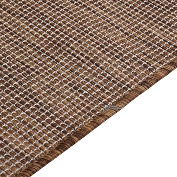 vidaXL Utomhusmatta plattvävd 200x280 cm brun