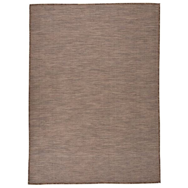 vidaXL fladvævet udendørstæppe 200x280 cm brun