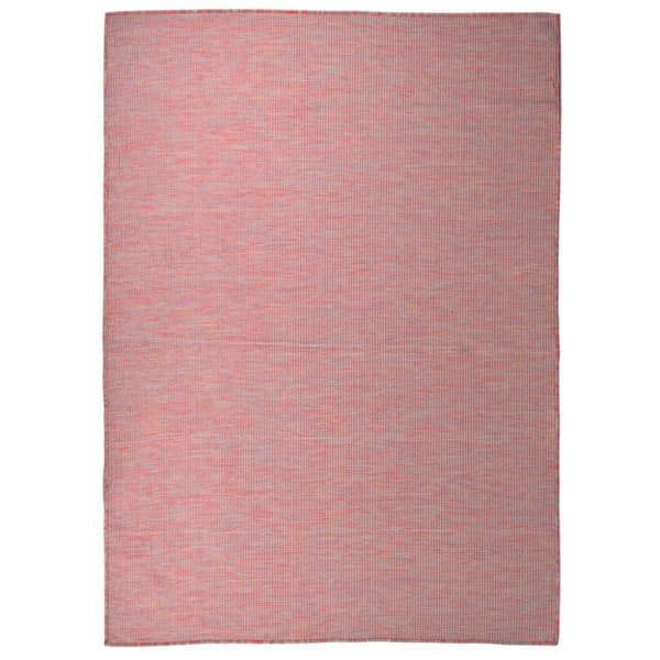 vidaXL fladvævet udendørstæppe 200x280 cm rød