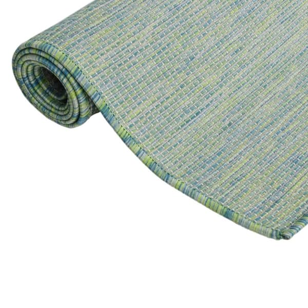 vidaXL fladvævet udendørstæppe 200x280 cm turkis