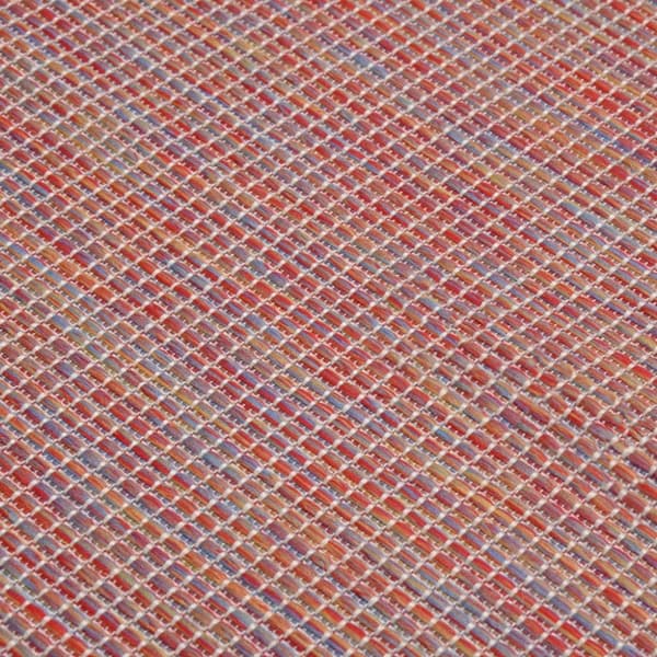 vidaXL Utendørs flatvevd teppe 200x280 cm rød