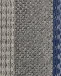 Miniatyrbillede 5 af 5: Gulvtæppe Blå Grå Uld Polyester og Filt 160 x 220 cm Rektangulær Jacquardvævet Stribet Mønster Soveværelse Entré Moderne Indretning Tilbehør