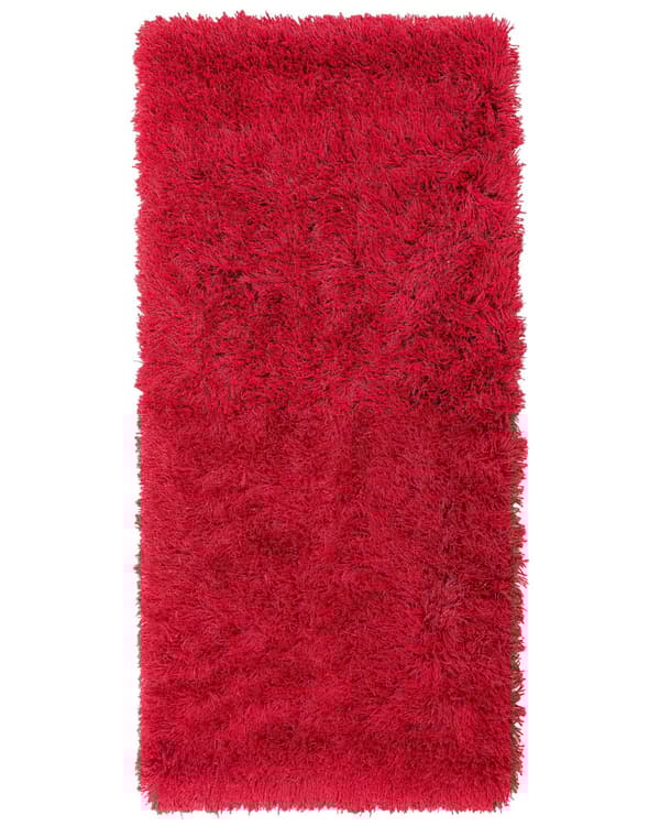 Rød shaggy tæppe 80 x 150 cm fluffy uldet