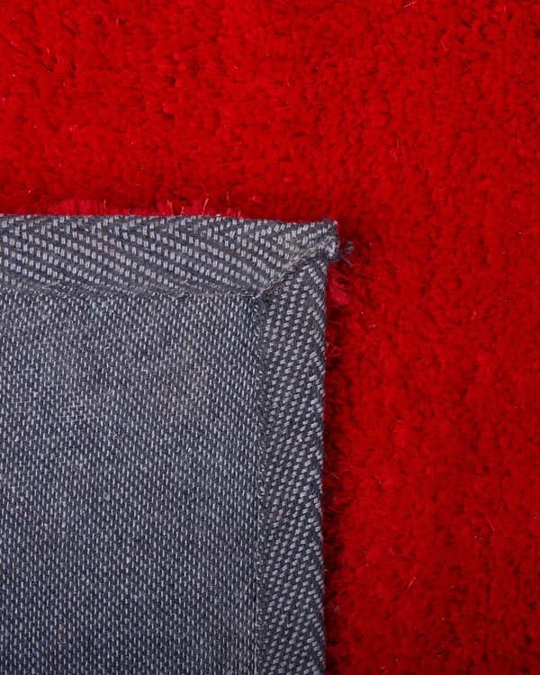 Gulvtæppe Rød Polyester og Bomuld 160 x 230 cm Moderne Shaggy Korthåret Fluffy Tæppe til Under Sofa og Spisebord Tilbehør Soveværelse stil