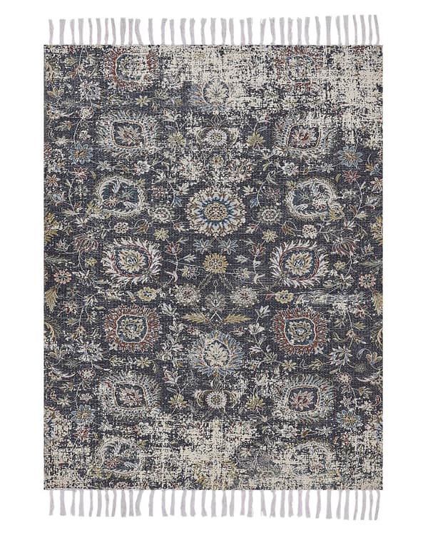 Matta Flerfärgad polyester och bomull 140 x 200 cm Orientalisk med tofsar Vardagsrum Sovrum