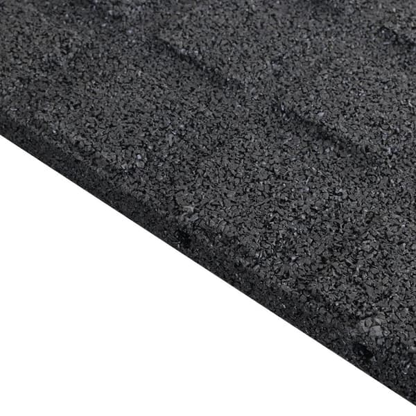 Gummi tegl gangbro fladt tag - 50 x 100 cm - 30 mm tyk