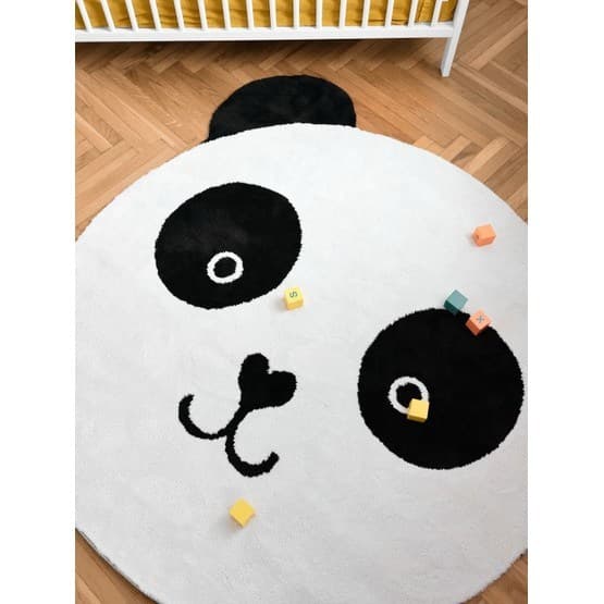 Little Louie Panda Barnmatta 150Cm (Svart/Vit)