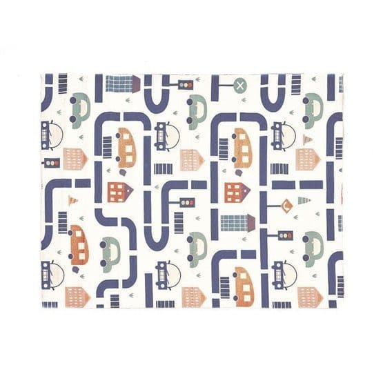 Little Louie Bilbana Barnmatta 170X130Cm (Vit/Blå)