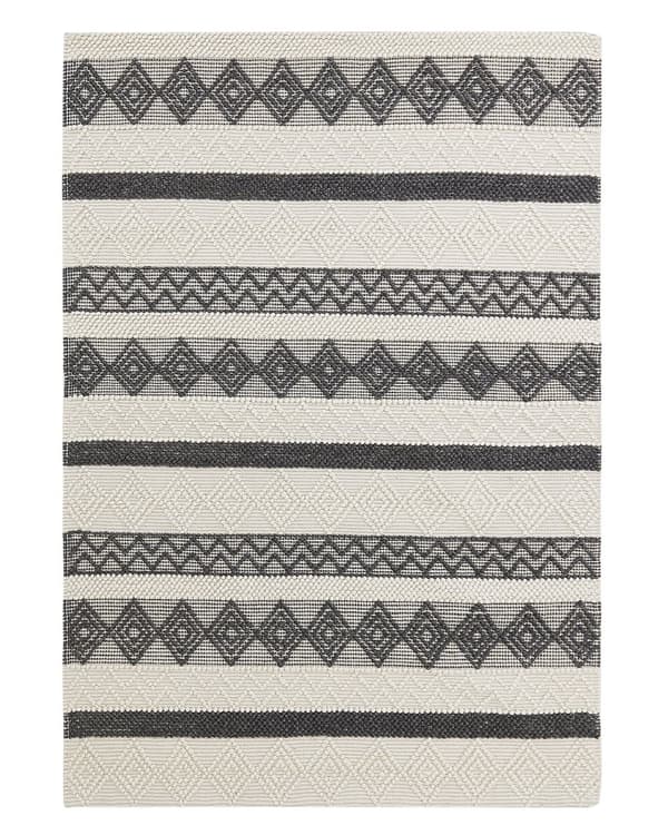 Gulvtæppe Beige Grå Uld og Polyester 140x200 cm Dekorativ Rektangulær Uldtæppe til Stue under Sofabord til Spisebord Tilbehør Boho Indretning