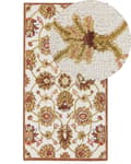 Miniatyrbillede 1 af 6: tæppe beige og brunt uld 80 x 150 cm tykt tæt luv orientalsk mønster