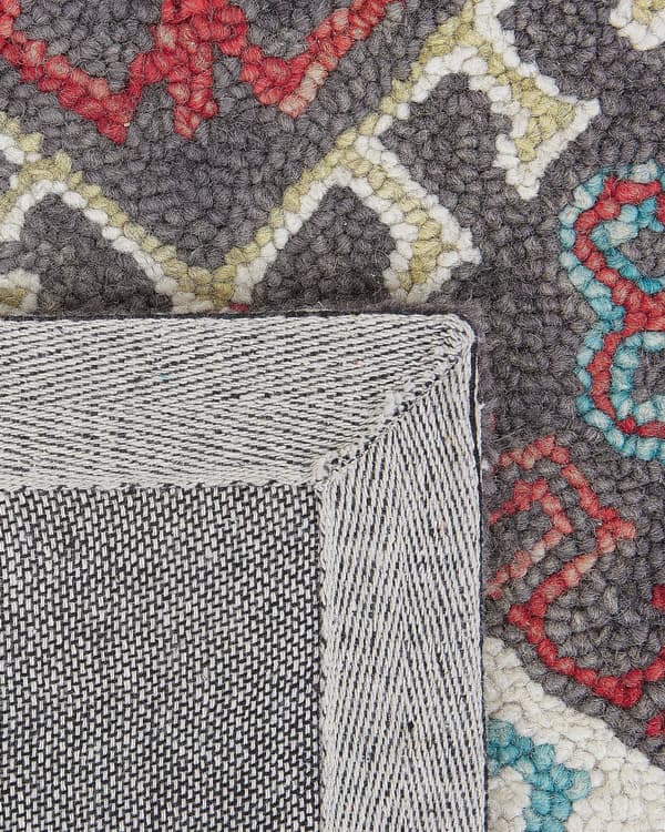 Tæppe Multifarvet Uld 80 x 150 cm Tykt Tæt Luv Orientalsk Mønster Kilim