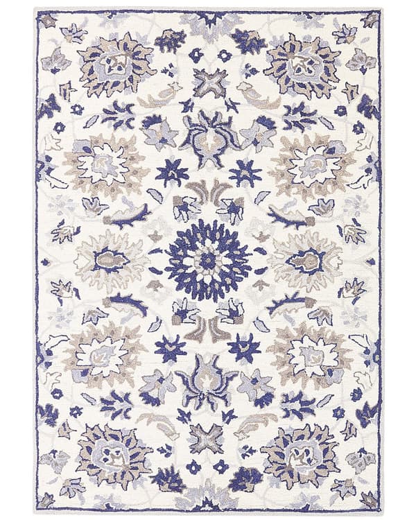 Matto beige sininen 160 x 230 cm villa itämainen kuvio suorakulmio perinteinen