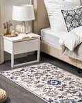 Pikkukuva 2 / 6: Matto beige sininen 80 x 150 cm villa itämainen kuvio suorakulmio perinteinen