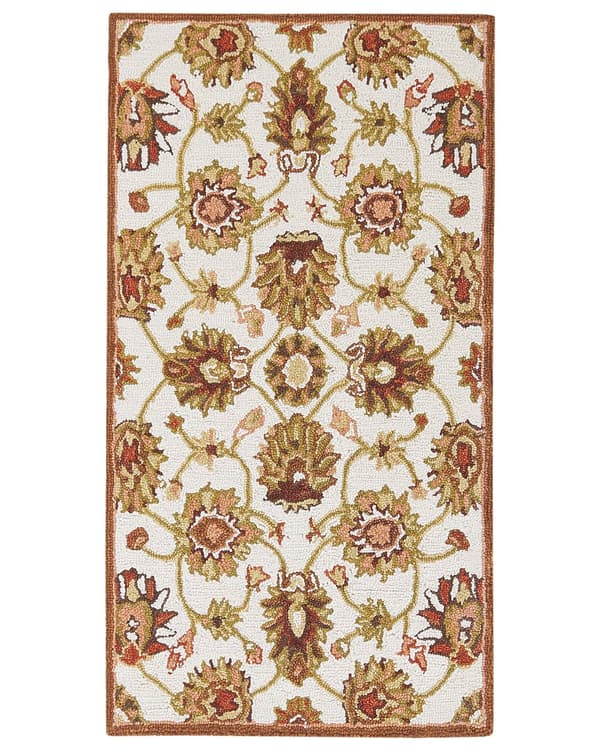 Matto beige ruskea 80 x 150 cm villa itämainen kuvio suorakulmio maalaismainen
