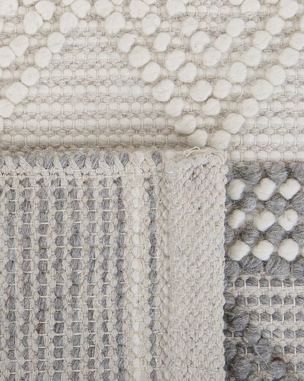 Matto vaalea beige harmaa 140 x 200 cm villa geometrinen kuvio suorakulmio moderni boho