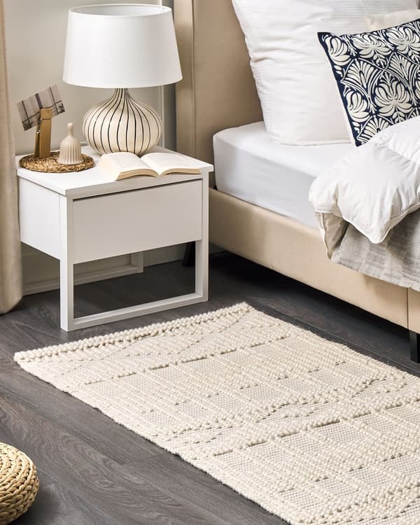 Matto vaalea beige 80 x 150 cm villa suorakulmio geometrinen kuvio moderni boho