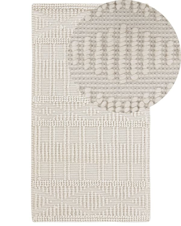Matto vaalea beige 80 x 150 cm villa suorakulmio geometrinen kuvio moderni boho