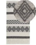 Pikkukuva 1 / 6: Matto vaalea beige harmaa 80 x 150 cm villa suorakulmio geometrinen kuvio moderni boho