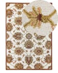 Miniatyrbild 1 av 6: Matta Beige och brun ull 140 x 200 cm Tjock tät lugg orientaliskt mönster