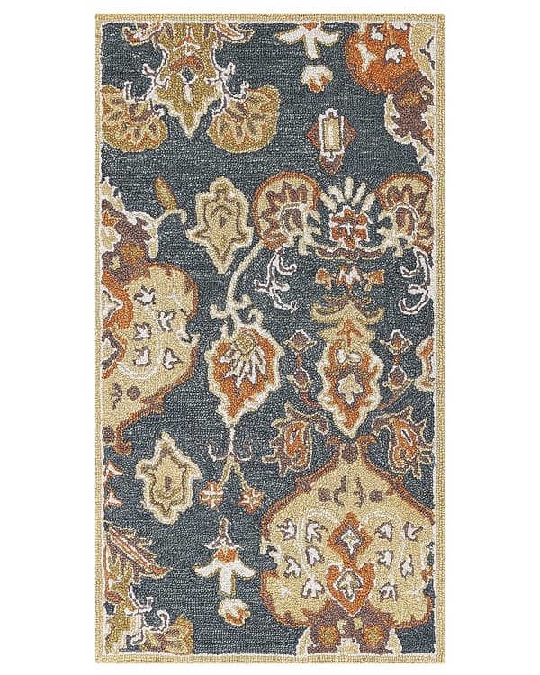 Matta Flerfärgad Ull 80 x 150 cm Tjock tät lugg Orientaliskt mönster