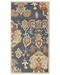 Miniatyrbild 4 av 6: Matta Flerfärgad Ull 80 x 150 cm Tjock tät lugg Orientaliskt mönster