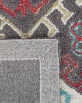 Miniatyrbild 6 av 6: Matta Flerfärgad Ull 80 x 150 cm Tjock tät lugg Orientaliskt mönster Kilim