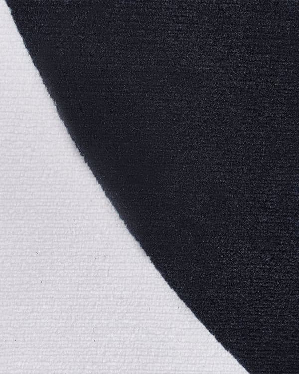 Børnetæppe i sort og hvid polyester ⌀ 120 cm legemåtte med pandatryk børneværelse