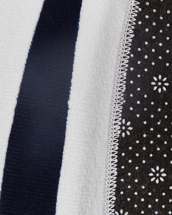 Børnetæppe hvid polyester ⌀ 100 cm legemåtte med katteprint børneværelse værelse