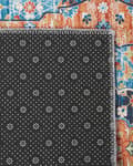 Pikkukuva 5 / 6: Matto sininen/oranssi polyesteri 60 x 200 cm geometrinen kuvio itämainen vintage-tyyli