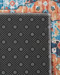 Pikkukuva 5 / 6: Matto sininen/oranssi polyesteri 80 x 240 cm geometrinen kuvio itämainen vintage-tyyli