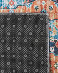 Pikkukuva 5 / 6: Matto sininen/oranssi polyesteri 80 x 300 cm geometrinen kuvio itämainen vintage-tyyli