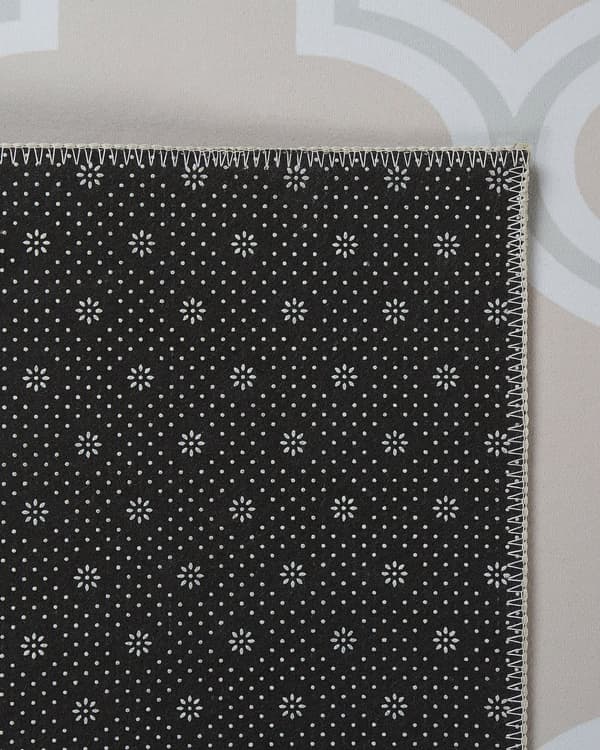 Matto beige polyesteri 80 x 200 cm quatrefoil-kuvio neliskulmainen moderni tyyli