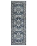 Pikkukuva 1 / 6: Matto harmaa/sininen polyesteri 80 x 240 cm itämainen kuviointi vintage-tyyli