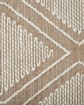 Pikkukuva 6 / 6: Matto beige/valkoinen puuvilla 140 x 200 cm timanttikuvio hapsut moderni tyyli